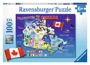Ravensburger | Puzzle 100 PC - MAP OF CANADA #105694-8
