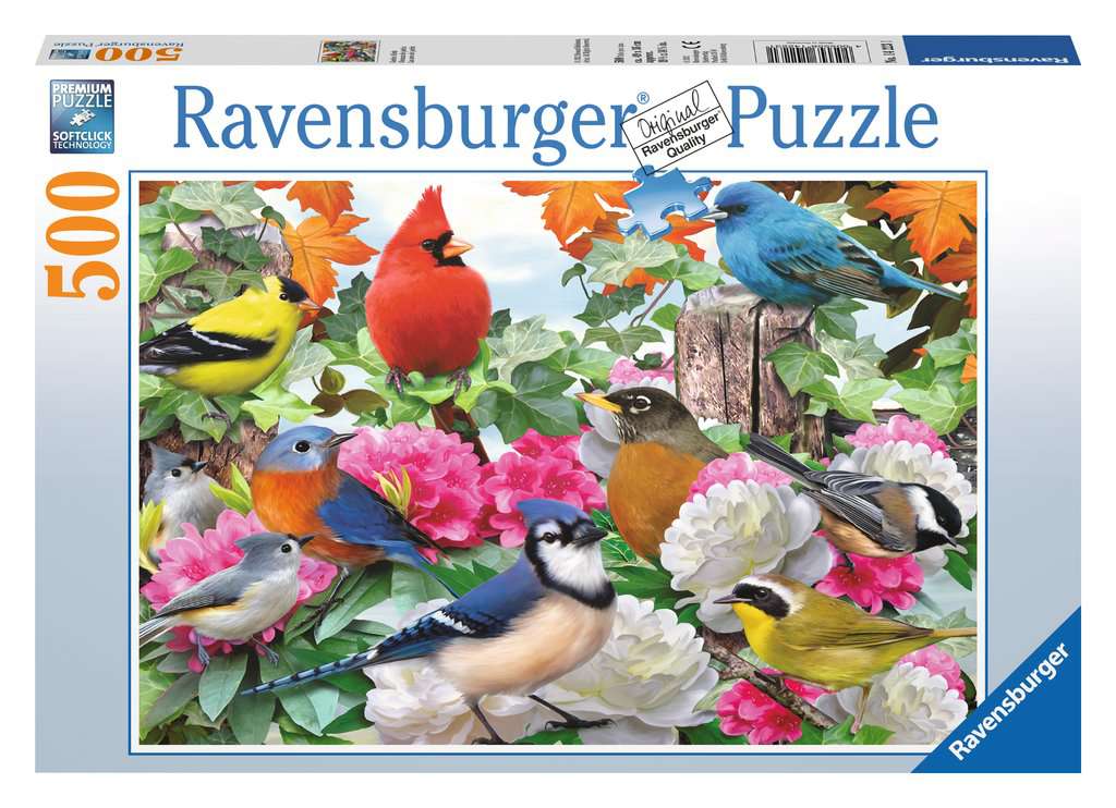 Ravensburger | Puzzle 500 PC - GARDEN BIRDS #142231-8