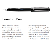 Load image into Gallery viewer, Lamy | Safari Fountain Pen (Medium) - BLACK #L019BKM