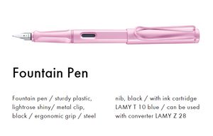 Lamy | Safari Fountain Pen (Fine) - LIGHT ROSE #L0D2F
