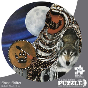 Indigenous Artists | Circular Jigsaw Puzzle 500 PC - SHAPE SHIFTER #POD1620PZR