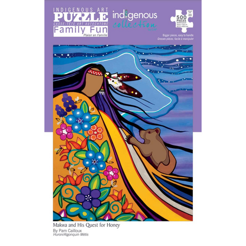 Indigenous Artists | Puzzle 500 PC - MAKWA & HIS QUEST FOR HONEY #POD2291PZF