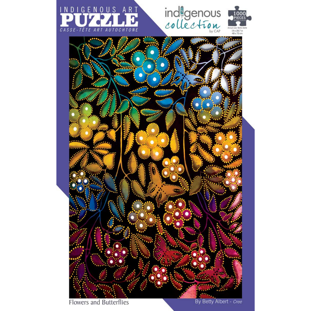 Indigenous Artists | Puzzle 1000 PC - FLOWERS & BUTTERFLIES #POD2316PZL