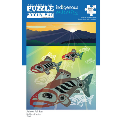 Indigenous Artists | Puzzle 500 PC - SALMON RUN #POD1705PZF