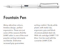 Load image into Gallery viewer, Lamy | Safari Fountain Pen (Medium) - WHITE #L019WHM