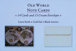 Old World Map Note Cards  #317353-2