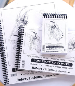 Robert Bateman Recycled Paper Sketchbook- 8.5" x 11"  #RP811