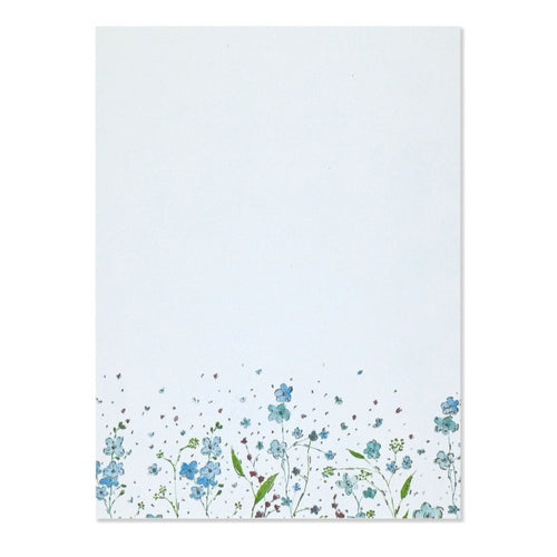 Blue Flowers Boxed Stationery  #592585-2