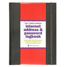 Load image into Gallery viewer, Large Internet Address &amp; Password Logbook- Black #315953-2