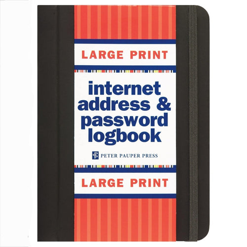 Small Internet Address & Password Logbook - with Large Print  #321701-2