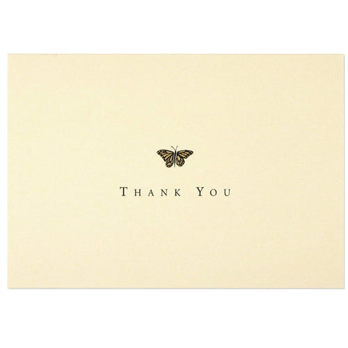 Gold Butterfly Thank You Notes  #591083-2