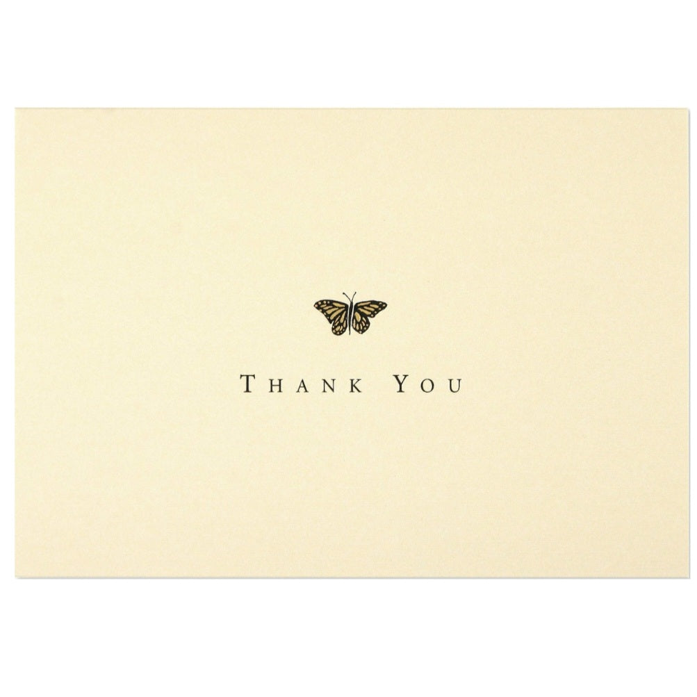 Gold Butterfly Thank You Notes  #591083-2