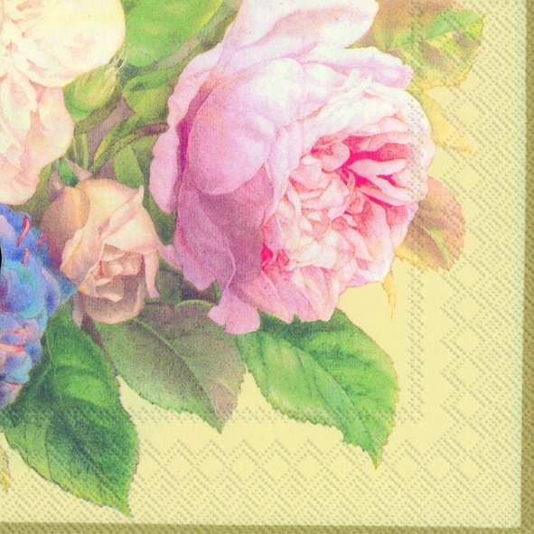 IHR Luncheon Napkins- Fairy Rose (cream) #V-L9360