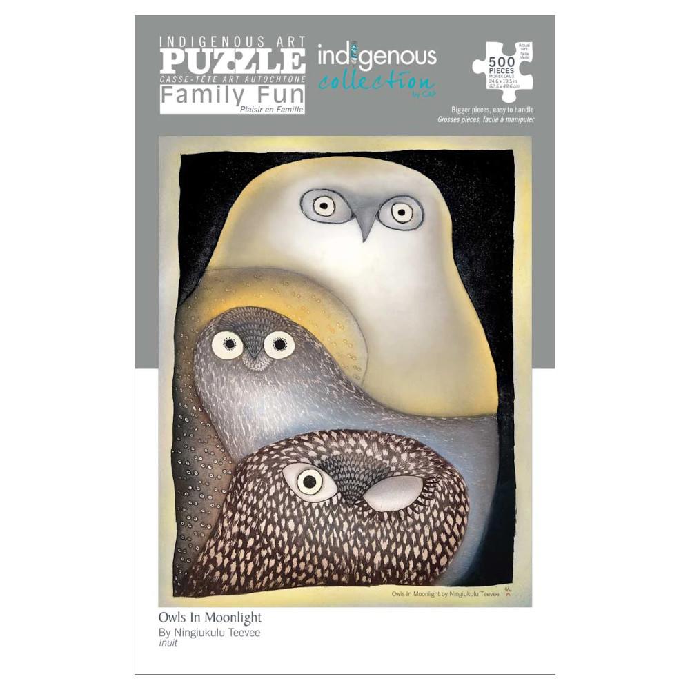 Indigenous Artists | Puzzle 500 PC - OWLS IN MOONLIGHT #POD1657PZF